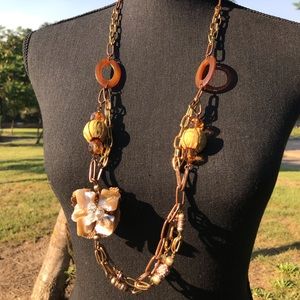 Customized asymmetrical design long necklace